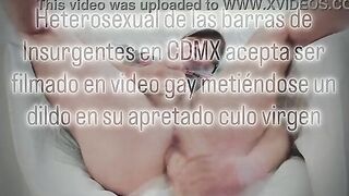 A heterosexual guy from the insurgent bars in Mexico Town is convinced to let himself be filmed in a homo movie scene as a compliant doxy inserting a sex toy into his constricted virgin booty