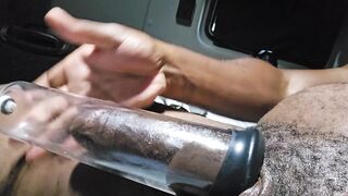 Pumping my shlong in my truck