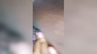 Solo gal masturbating