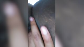 Solo gal masturbating