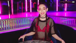 Petite Dancer Works High Roller's Pole