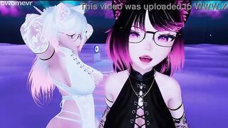 2 Lascivious Catgirls Screw U in an Extreme POV Trio