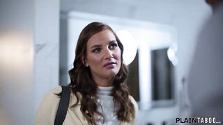Jewel Diamant is bare by her bf stepdad and makes it quite clear what that babe needs to do to keep it a secret.The brunette hair is facefucked and rides shlong
