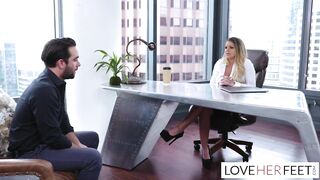 Employee footjob in corner office of boss Brooklyn Follow