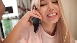 screwing her during the time that that babe's on the phone with her mommy