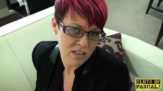Redhead british sub roughly drilled