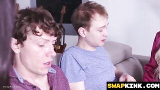 Lascivious Milfs Bang Their Allies Sons After Giving 'em A Makeover To Keep 'em For Themselves