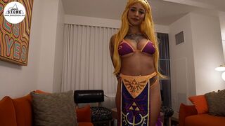 Breathtaking Ebony Babe Annie Verse Takes Large Cock in Zelda Cosplay POV