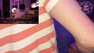 Danish femboy Sif's ribbed jeans tease & techno livecam session! Huge arm-thick sex toy & self fisting!