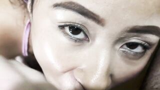 Small Oriental Schoolgirl POV 1st Anal Cum in Throat