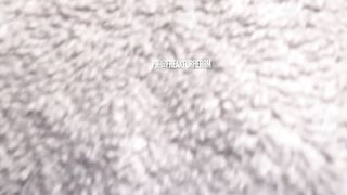 Cumming on ebony worn female strap