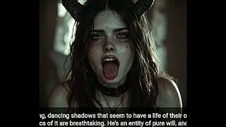 Devil dude bangs demonic eighteen year old Angel (voice oVer AI generated) horror porn