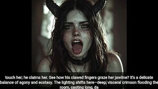 Devil dude bangs demonic eighteen year old Angel (voice oVer AI generated) horror porn