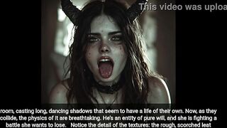 Devil dude bangs demonic eighteen year old Angel (voice oVer AI generated) horror porn
