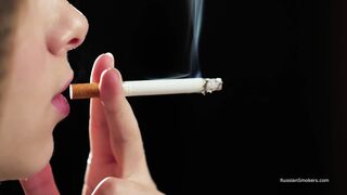 Ultra HD Russian Cutie Smokin' Cigarette Seaside