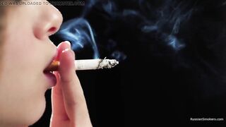 Ultra HD Russian Cutie Smokin' Cigarette Seaside