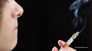 Ultra HD Russian Cutie Smokin' Cigarette Seaside