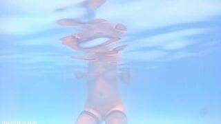 Breath Holding Underwater in Pool