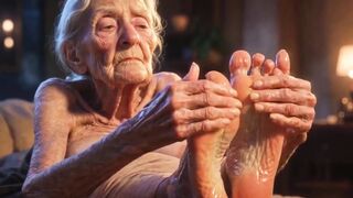 Gorgeous Large Wrinkled Feet Oiled up - Oil Oozing From Toes Carnal Massage