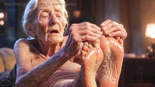 Gorgeous Large Wrinkled Feet Oiled up - Oil Oozing From Toes Carnal Massage