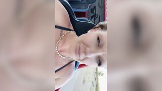 Breasts Falling Out in Sand Rail