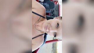 Breasts Falling Out in Sand Rail