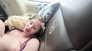 Astonishing car sex, bj, pink vagina, cum on face!