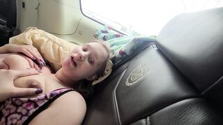Astonishing car sex, bj, pink vagina, cum on face!