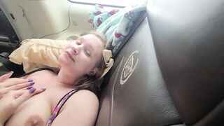 Astonishing car sex, bj, pink vagina, cum on face!