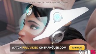 Symmetra Loves Large Weenie in Her Booty - CG Overwatch Anal Animation