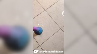 Squirting Like Insane Trying My Recent Biggest Dragon Sex-toy
