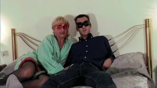 This Old Lady Loves to Lick Her Youthful Ally's Booty and Get Her Bushy Twat Permeated