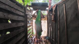 Outdoor Shower Blow job Sex Big Bazookas