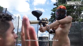 MAMACITAZ - Latin babe Bombshell Miranda Banks Turns Paintball Game Into Sexy Outdoor Sex