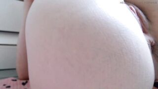 Super constricted, bushy, trickling soaked twat in 4K, Listen her winking her taut little anus and groaning??
