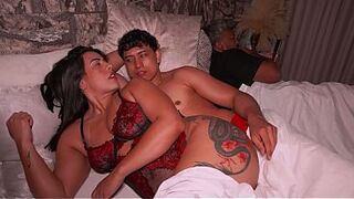 Built stepson ends up having sex with his stepmother in secret, sharing the daybed.