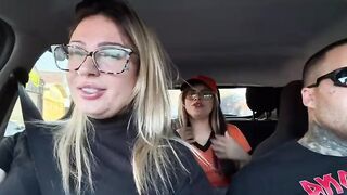 I discovered a cashier at the bus stop and asked her to be a porn actress! We started making out right there in public, giving a kiss and sucking every other's throats, and then we drilled in the car.