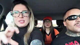 I discovered a cashier at the bus stop and asked her to be a porn actress! We started making out right there in public, giving a kiss and sucking every other's throats, and then we drilled in the car.