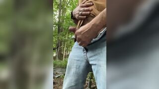 Backyard Solo Play – Jerking Off Outside Until Large Finish