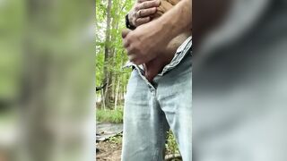 Backyard Solo Play – Jerking Off Outside Until Large Finish