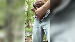 Backyard Solo Play – Jerking Off Outside Until Large Finish