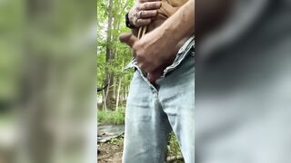 Backyard Solo Play – Jerking Off Outside Until Large Finish