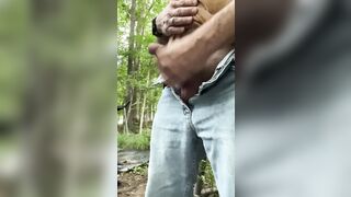 Backyard Solo Play – Jerking Off Outside Until Large Finish