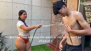 Soaking My Stepsister Taut Shirt Until That babe Supplicates for My weenie