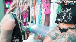 Tattoo Session Turns Into Wild Anal Three-some