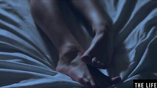 Rubbing her massive titties as this babe screws herself with a pencil