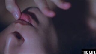 Rubbing her massive titties as this babe screws herself with a pencil