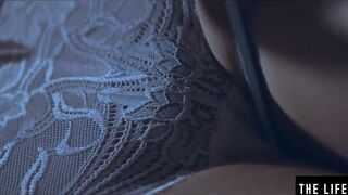 Rubbing her massive titties as this babe screws herself with a pencil