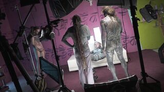 Behind the Scenes with Heavily Tattooed Slim Hotty Anuskatzz