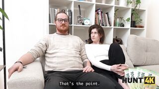 HUNT4K. I had no idea my Girlfriend was such a Whore and ready to screw a Stranger for cash